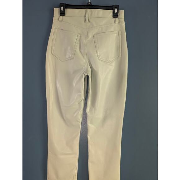 Abercrombie & Fitch Pants Womens 28 6S Vegan Leather The 90s Straight High Rise - Picture 4 of 6